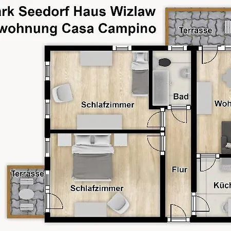 Seedorf Haus Wizlaw - Casa Campino Apartamento