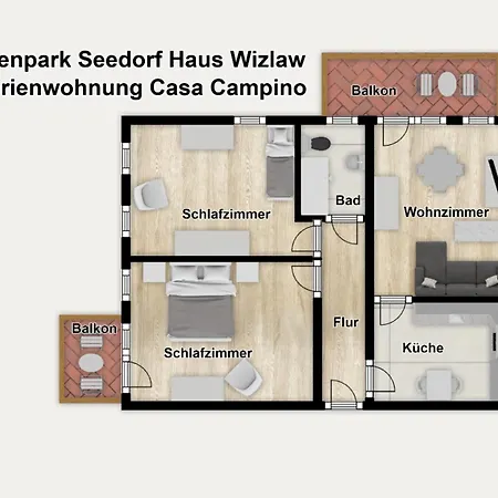 Seedorf Haus Wizlaw - Casa Campino Appartamento *